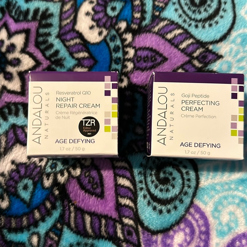 Andalou Naturals Bundle- perfecting cream & night repair cream NIB